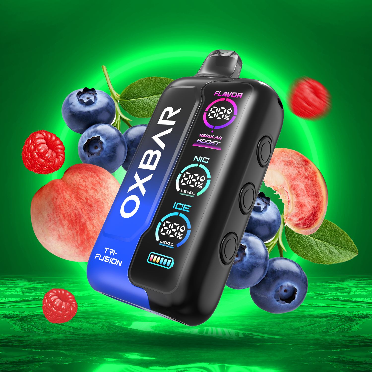 Oxbar-Tri-Fusion-50000-Puff-5-Pomegranate-Blueberry-Ice.jpeg OXBAR 50K POMEGRANITE BLUEBERRY ICE - Image 1