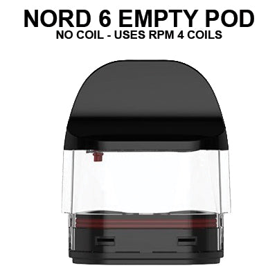 SmokNord6PodReplacementCartridgeNoCoil1x3.jpg SMOK NORD 6 EMPTY POD - Image 1