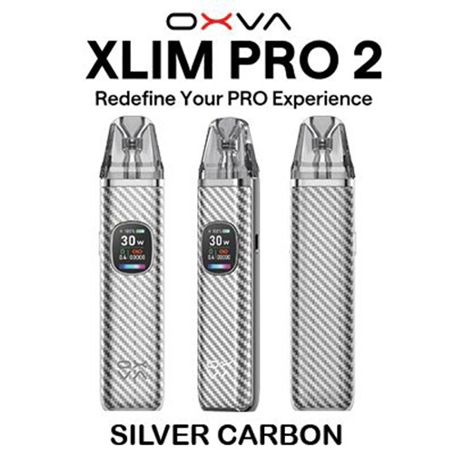 oxva-xlim-pro-2-pod-kit-silver-carbon.jpg OXVA XLIM PRO 2 SILVER CARBON - Image 1